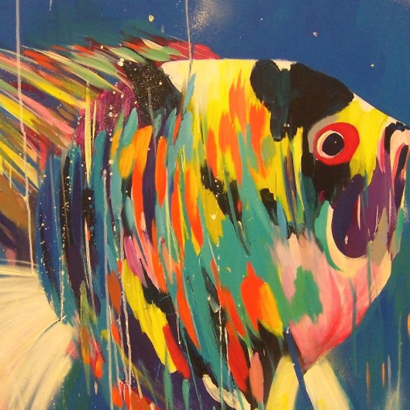 Fish 140x120 akryl na plátne